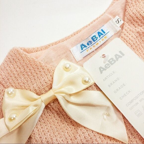 NWT Pink Sweater Dress with Ivory Tulle Sz 6-9M - Picture 4 of 8